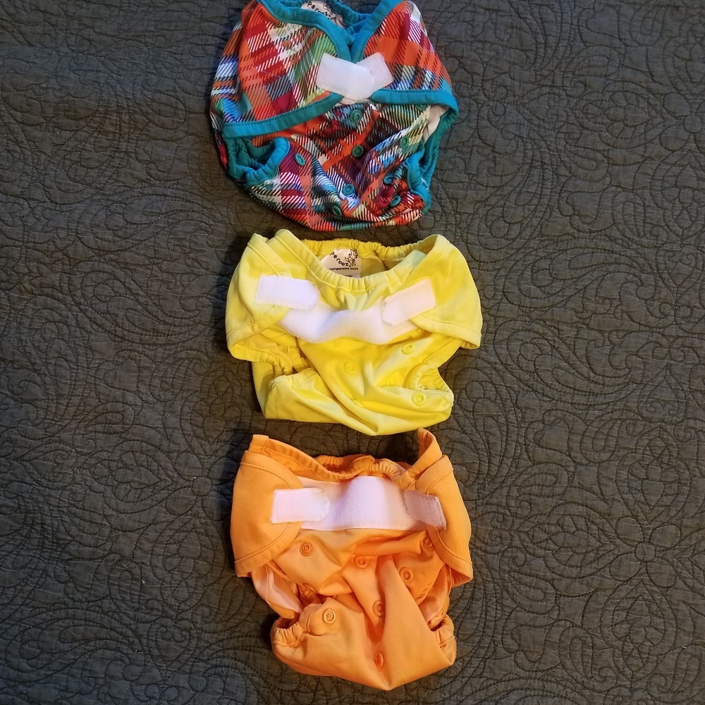 3 Jumperooz  Velcro one size diaper covers-